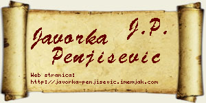 Javorka Penjišević vizit kartica